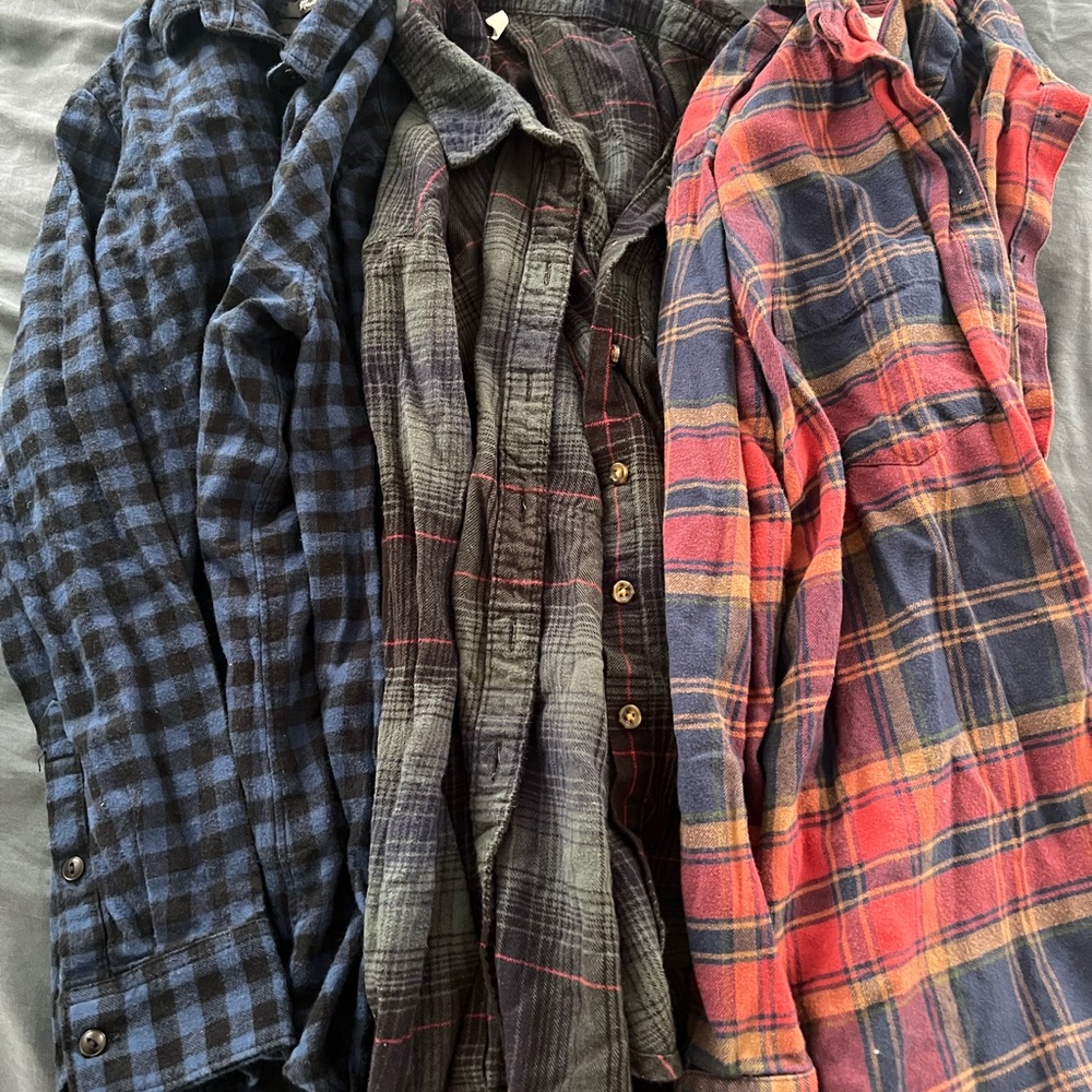 3 flannels - Madewell & Urban Outfitters